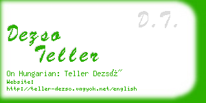 dezso teller business card